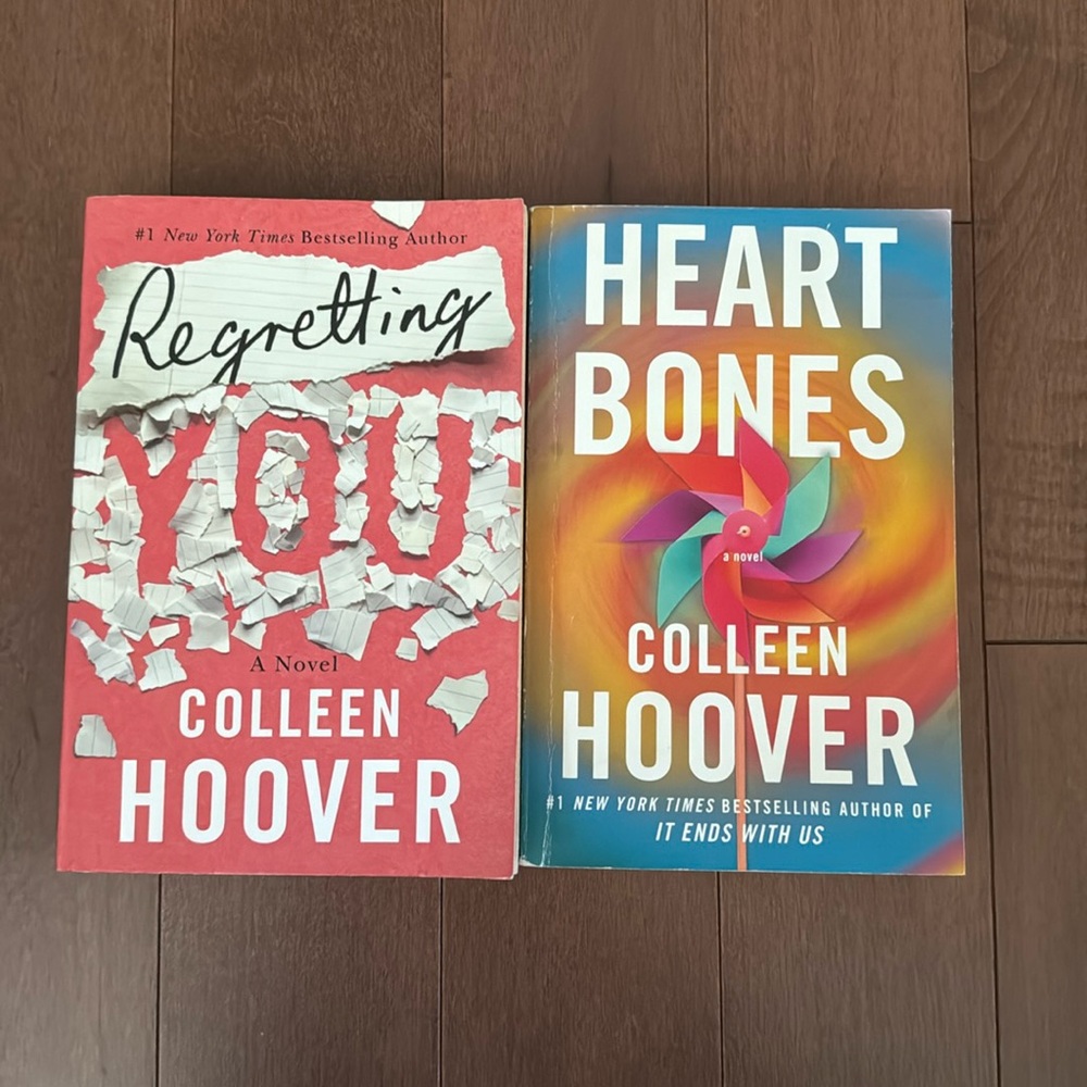 Bundle of Colleen Hoover Books Heart Bones and Regretting You